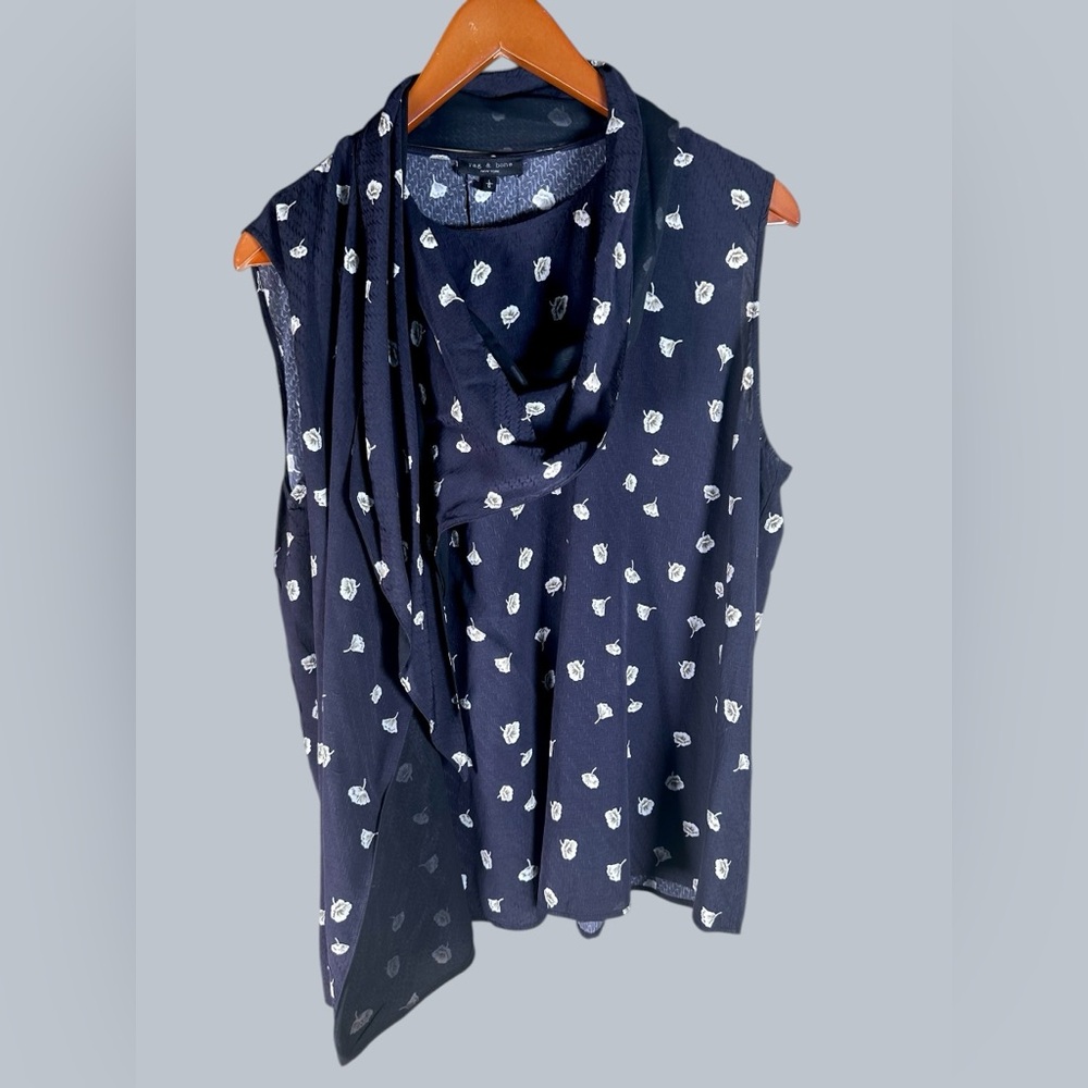 Rag & Bone Women’s Halle Assymetric Floral Sleeveless Top - Picture 4 of 9
